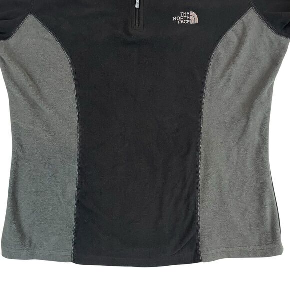 The North Face TKA 100 Pullover Women's M Black & Gray Fleece 1/4 Zip Mock Neck - Picture 6 of 16